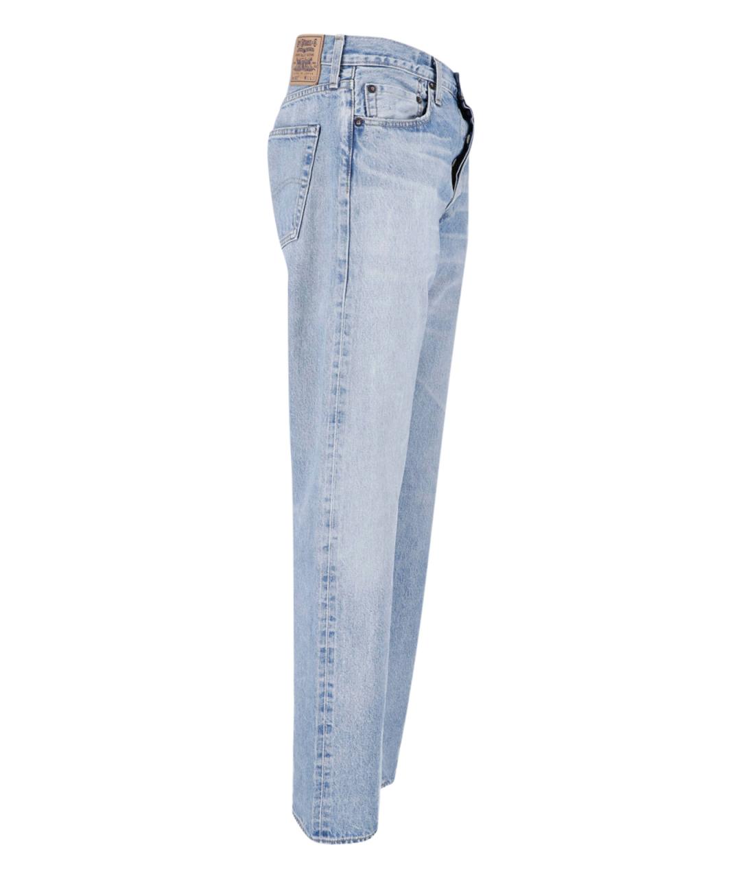 LEVI'S Синие хлопковые прямые джинсы, фото 3