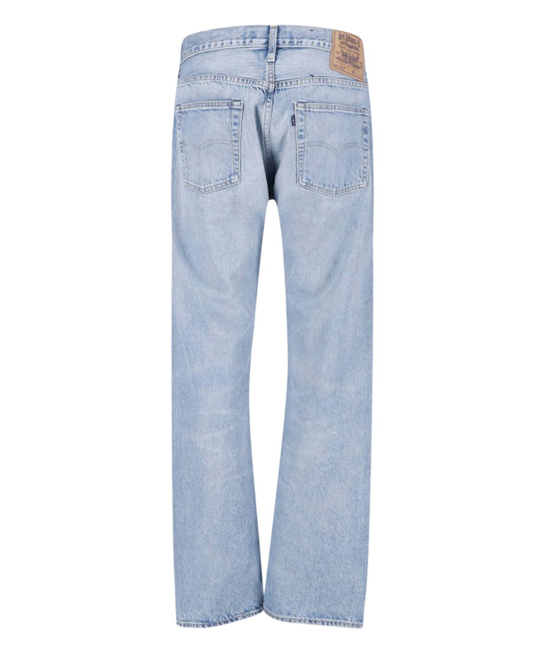 LEVI'S Синие хлопковые прямые джинсы, фото 2