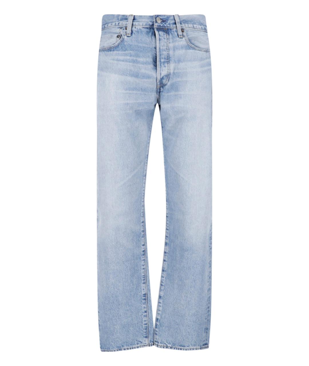 LEVI'S Синие хлопковые прямые джинсы, фото 1