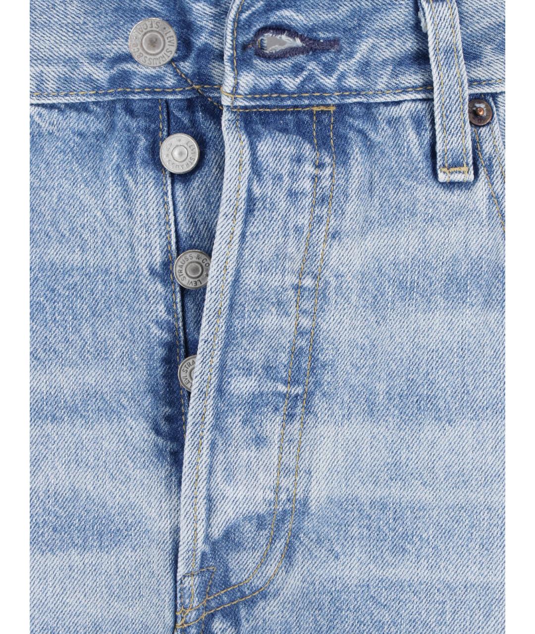LEVI'S Синие хлопковые прямые джинсы, фото 4