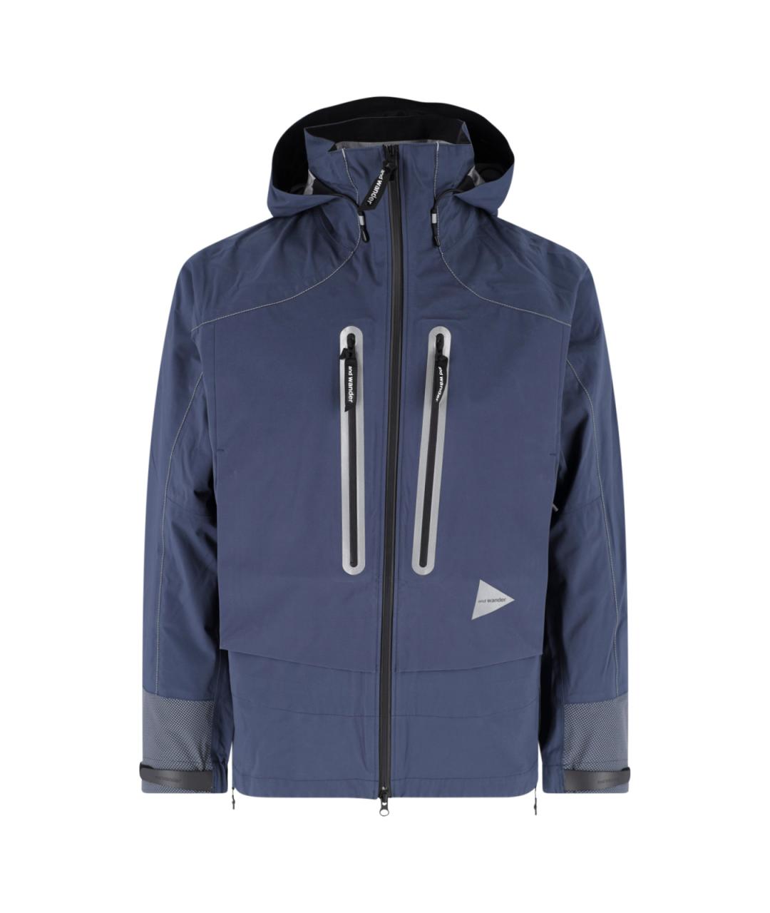 AND WANDER Синяя полиамидовая куртка, фото 1