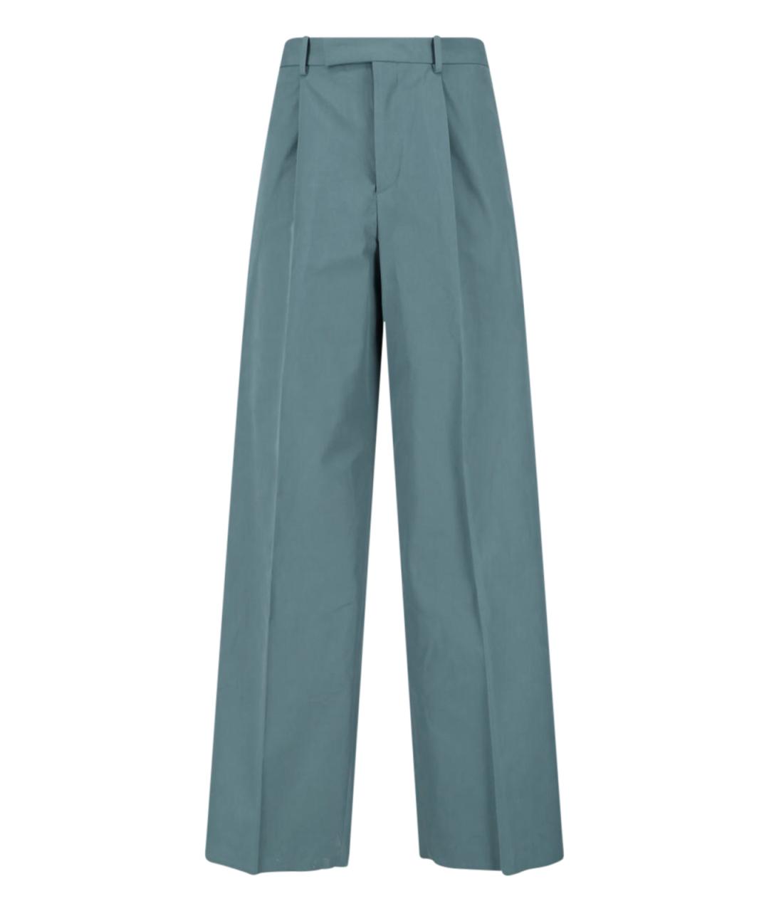 JIL SANDER Синие хлопковые повседневные брюки, фото 1