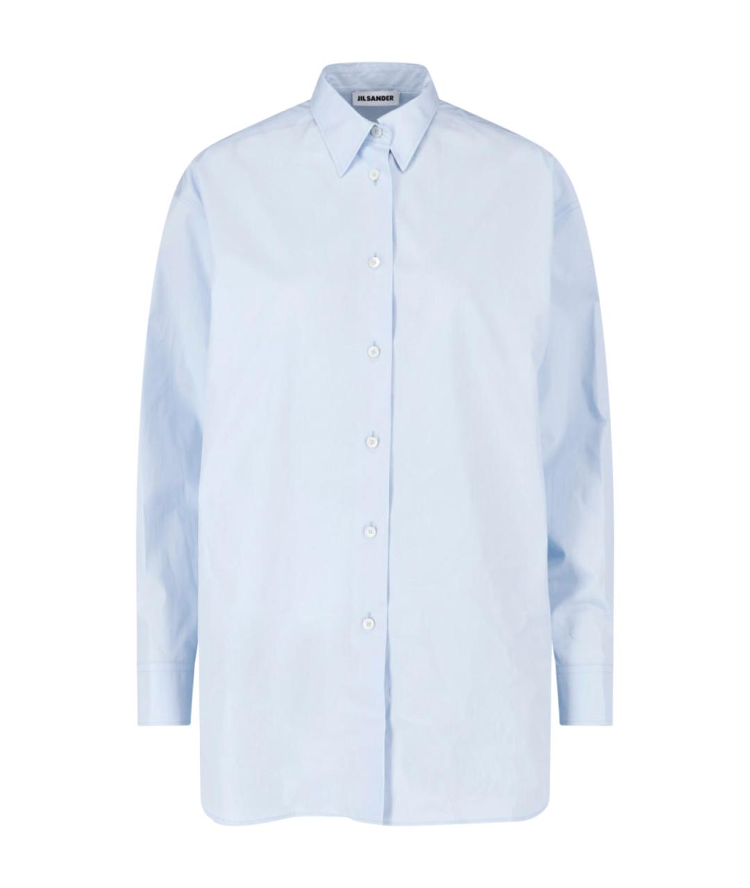 JIL SANDER Синяя хлопковая рубашка, фото 1