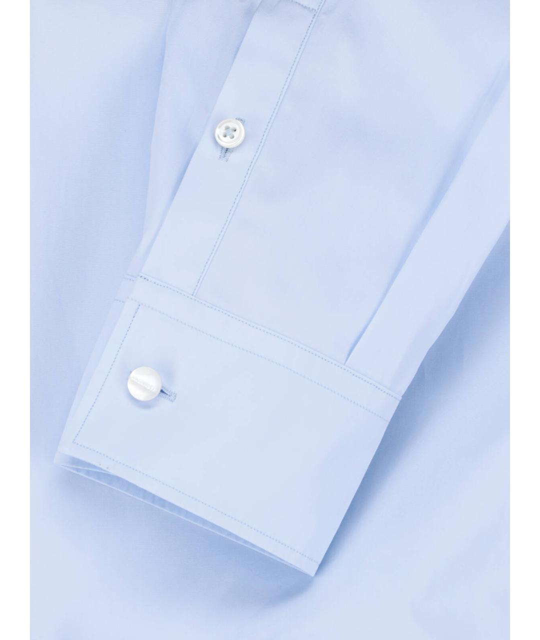 JIL SANDER Синяя хлопковая рубашка, фото 4