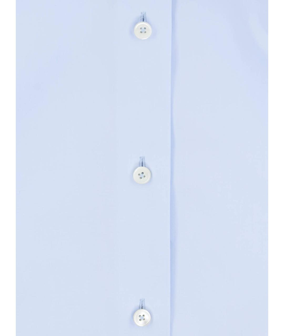 JIL SANDER Синяя хлопковая рубашка, фото 5