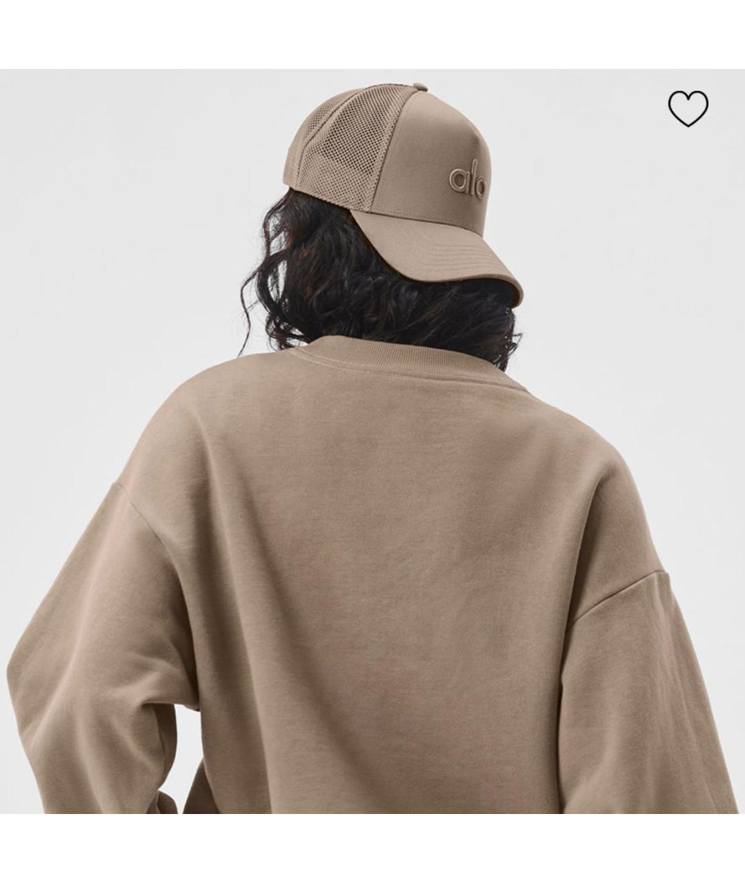 ALO YOGA Бежевая хлопковая кепка, фото 3