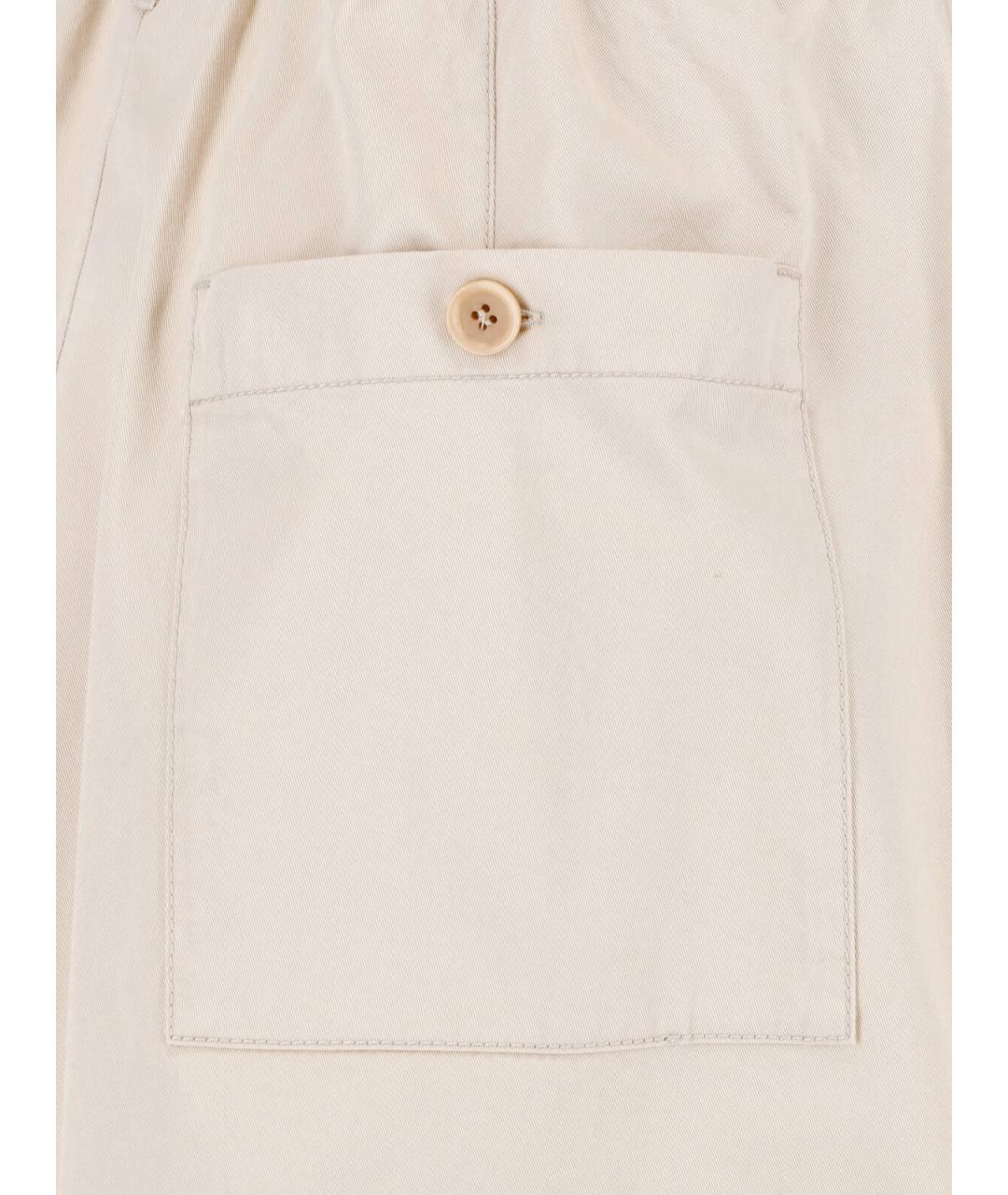 ASPESI Бежевая хлопковая юбка миди, фото 4