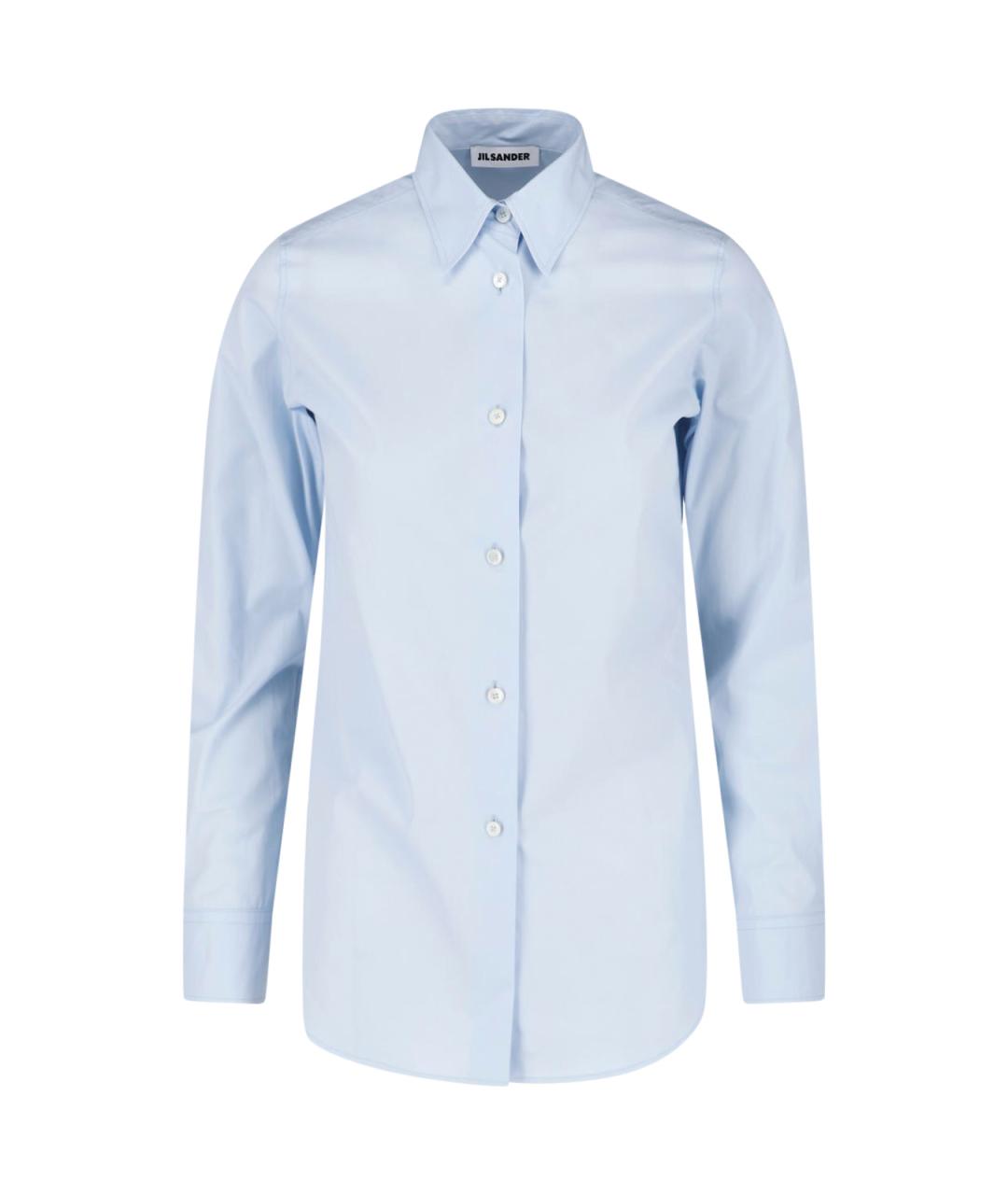 JIL SANDER Синяя хлопковая рубашка, фото 1