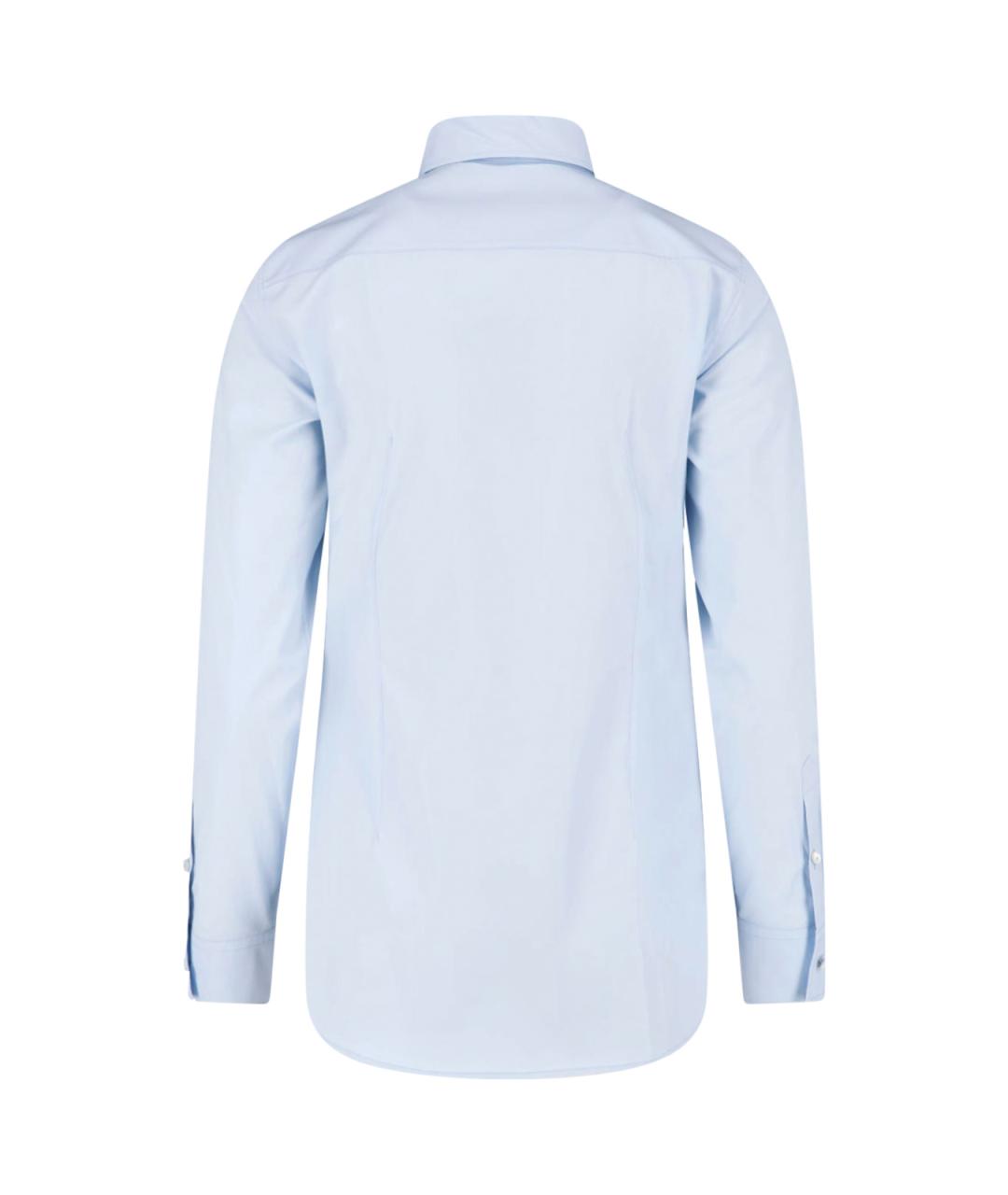 JIL SANDER Синяя хлопковая рубашка, фото 2