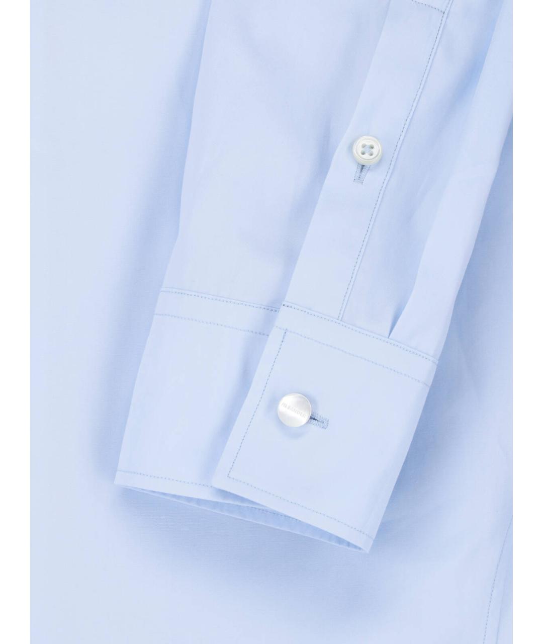 JIL SANDER Синяя хлопковая рубашка, фото 4