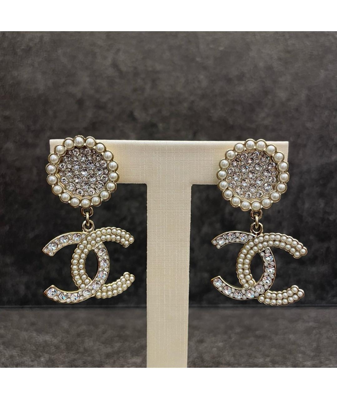 CHANEL Серебряные серьги, фото 4