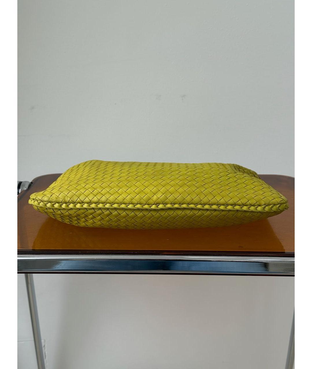 BOTTEGA VENETA Желтая кожаная сумка через плечо, фото 4