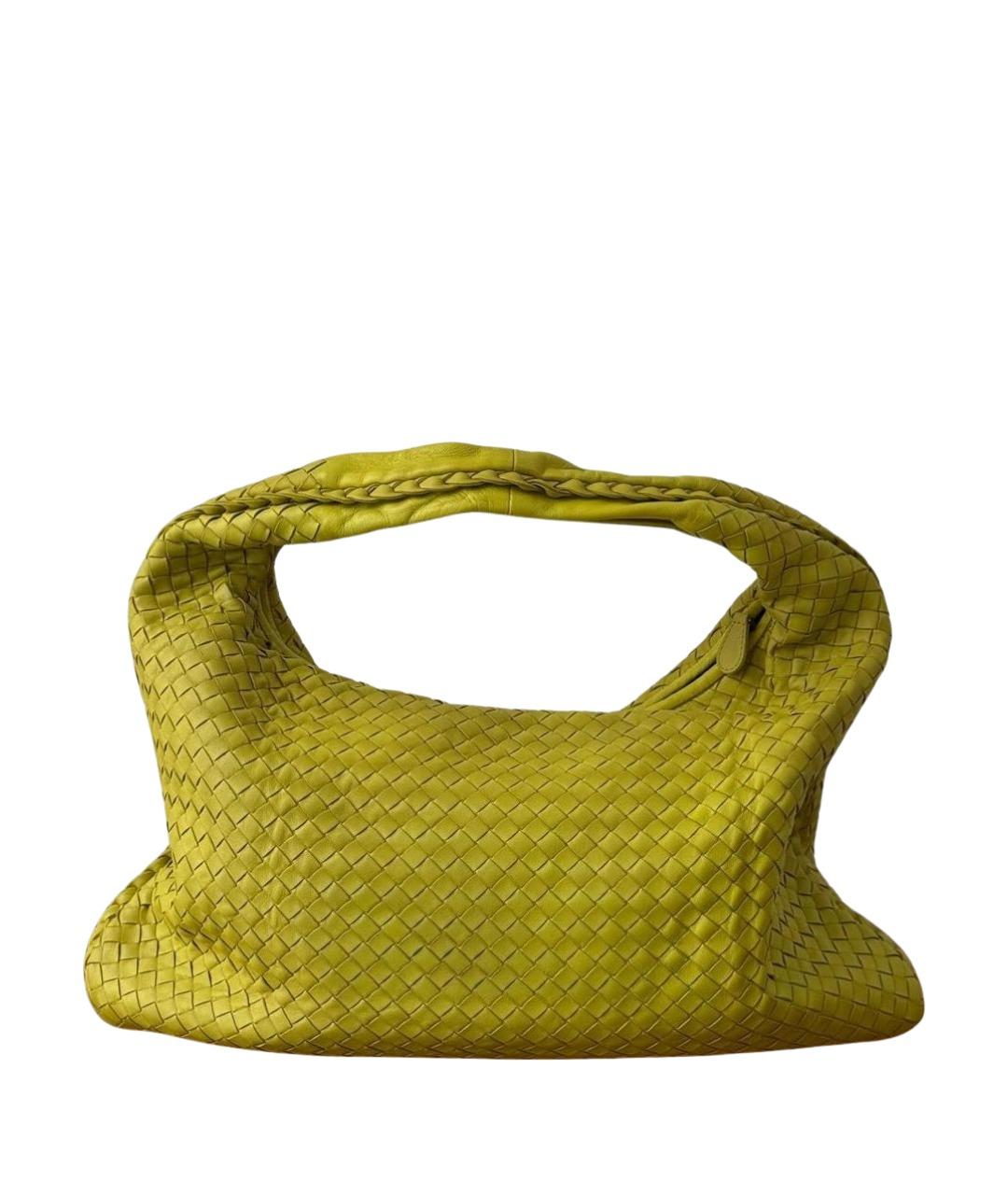 BOTTEGA VENETA Желтая кожаная сумка через плечо, фото 1