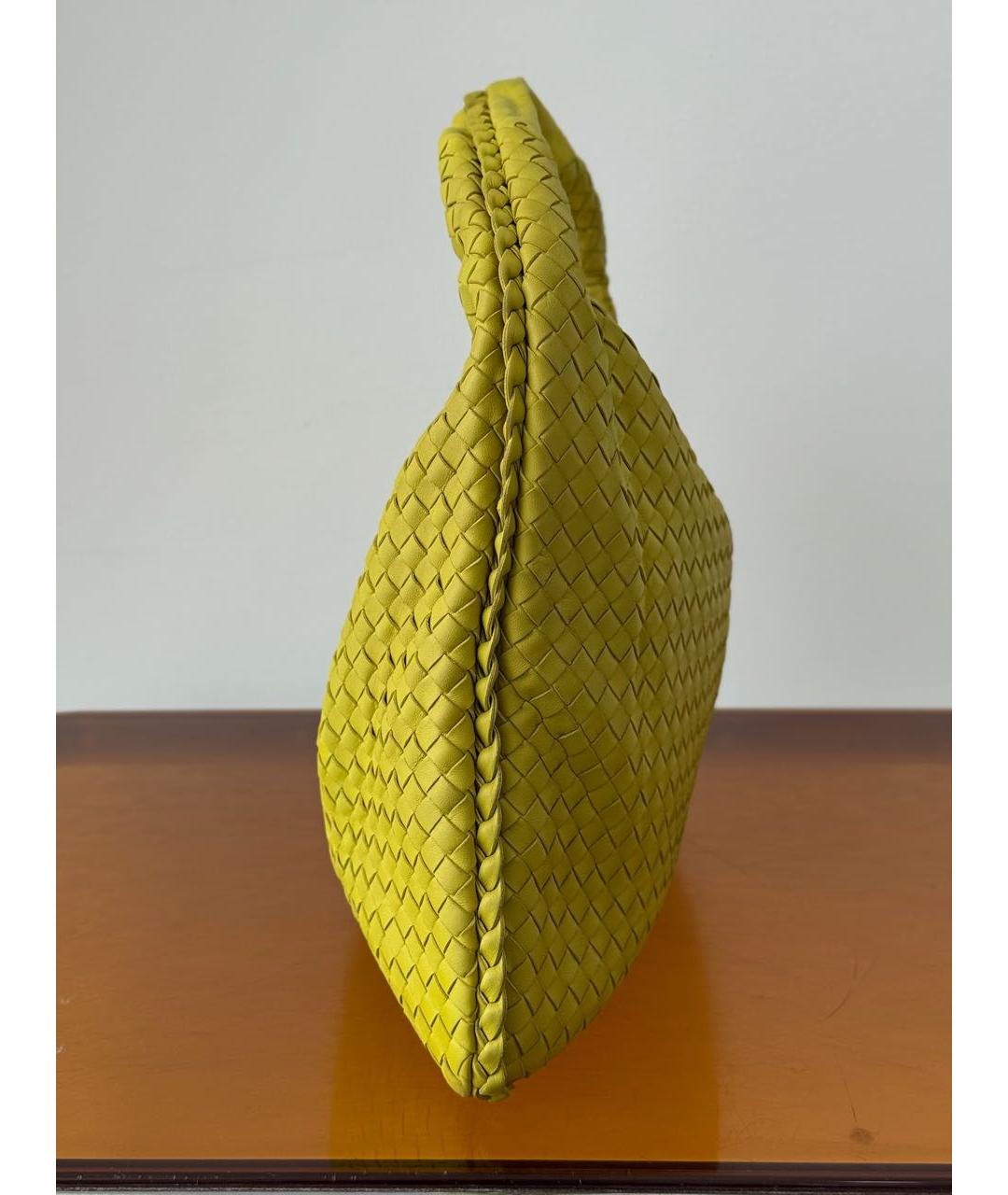 BOTTEGA VENETA Желтая кожаная сумка через плечо, фото 2
