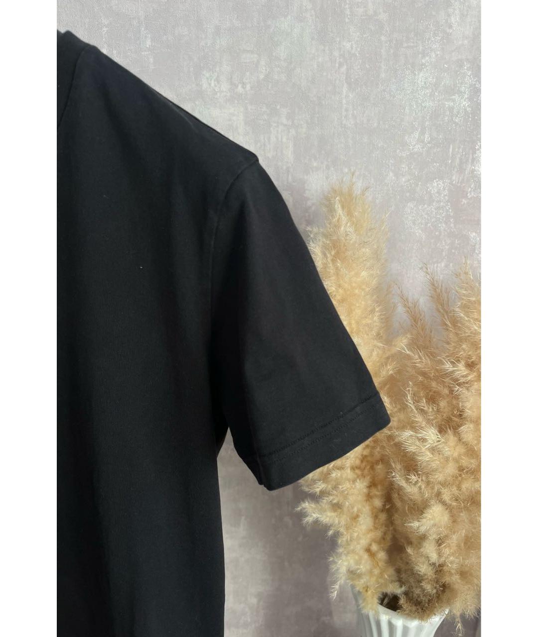 DOLCE&GABBANA Черная хлопковая футболка, фото 2