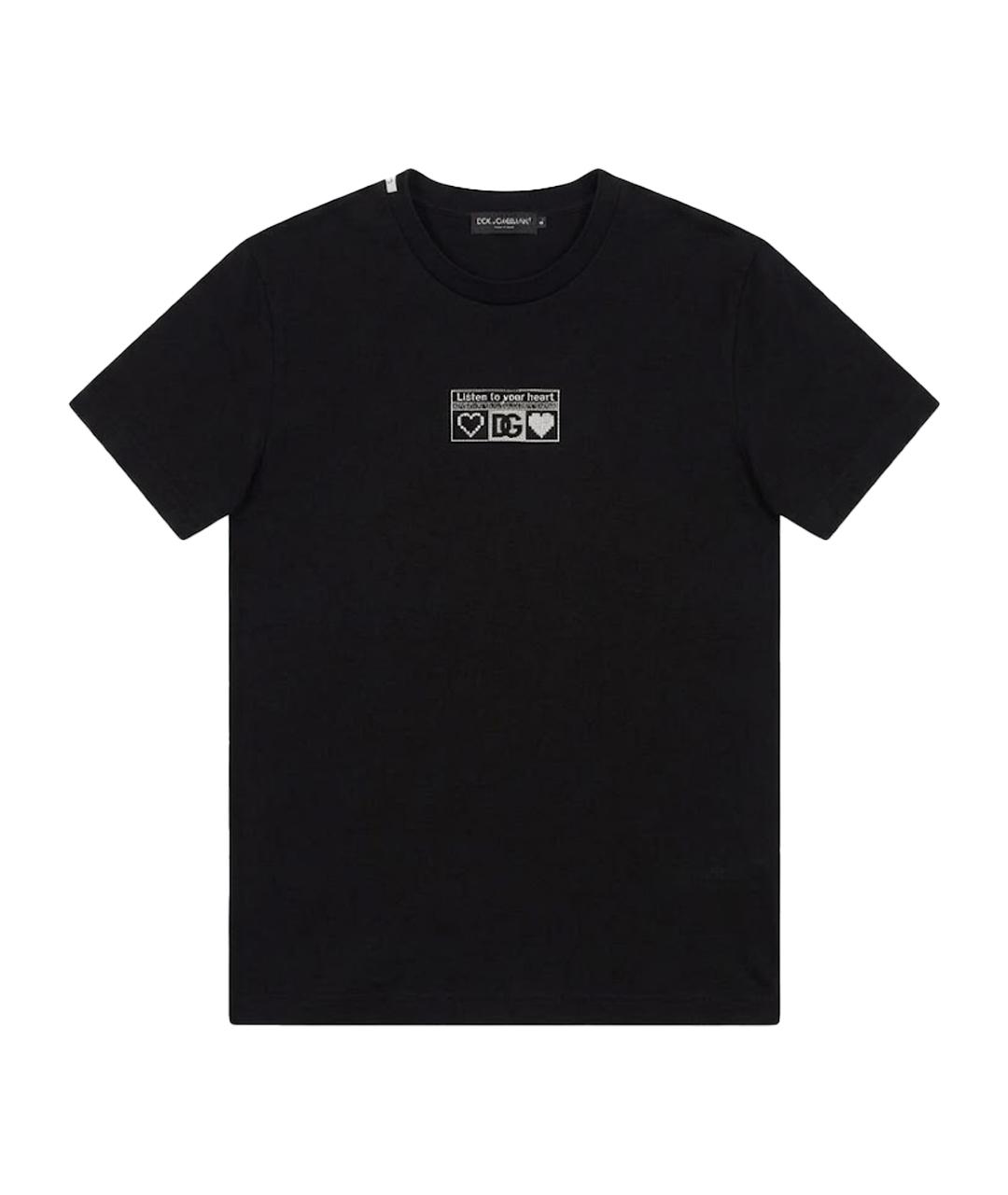 DOLCE&GABBANA Черная хлопковая футболка, фото 1