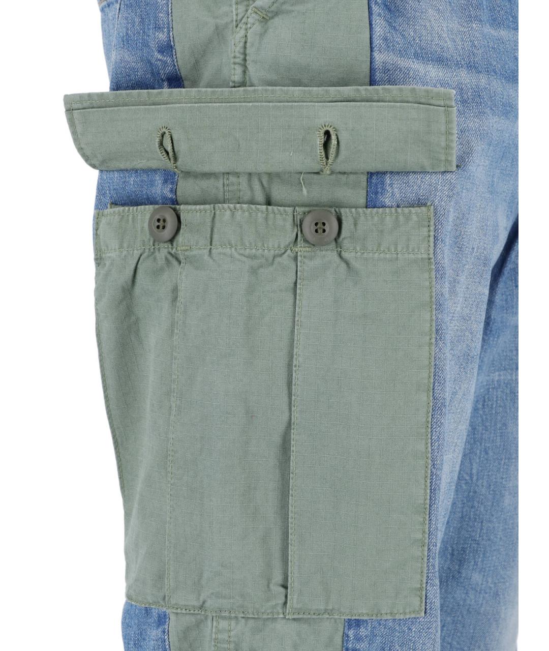 JUNYA WATANABE Синие хлопковые прямые джинсы, фото 4