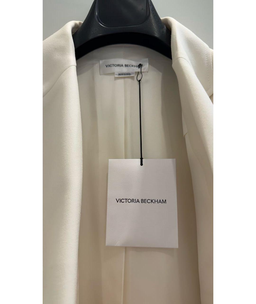 VICTORIA BECKHAM Белый шерстяной жакет/пиджак, фото 3