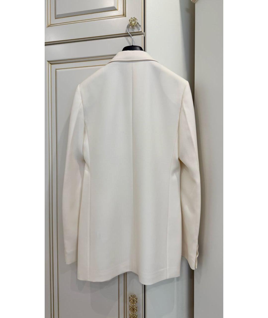 VICTORIA BECKHAM Белый шерстяной жакет/пиджак, фото 2