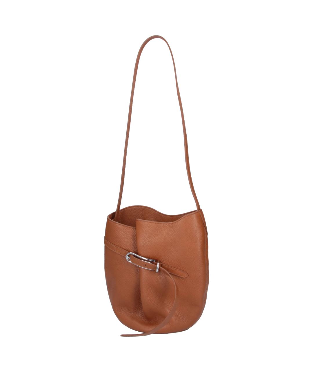 LIFFNER Коричневая кожаная сумка через плечо, фото 2