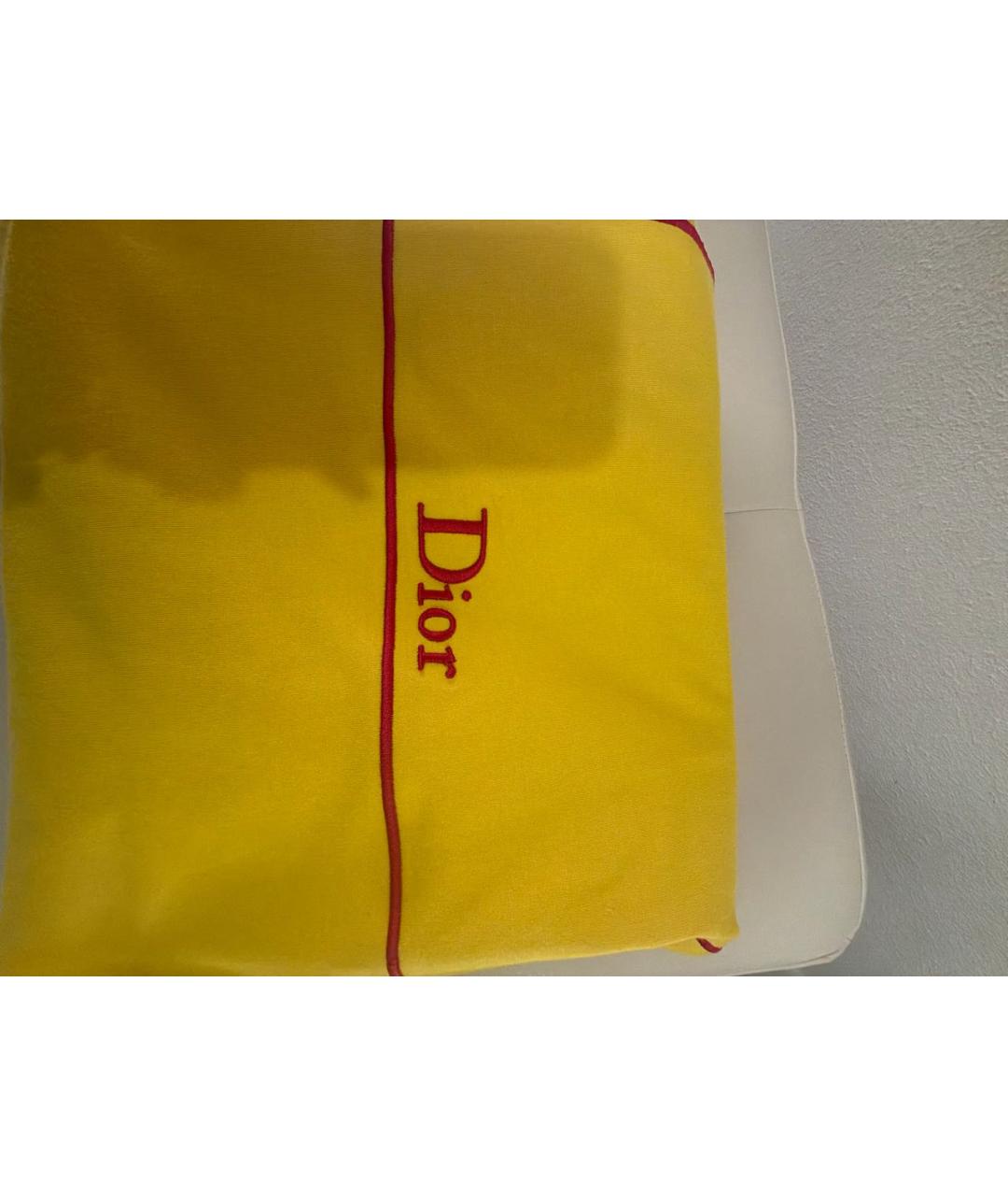 CHRISTIAN DIOR Желтая хлопковая футболка, фото 5