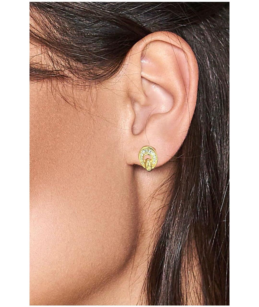 CHRISTIAN DIOR Золотые металлические клипсы, фото 3