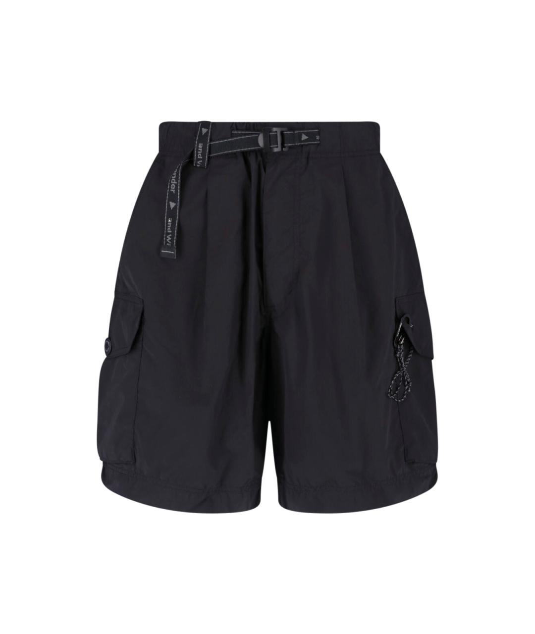 AND WANDER Черные полиэстеровые шорты, фото 1
