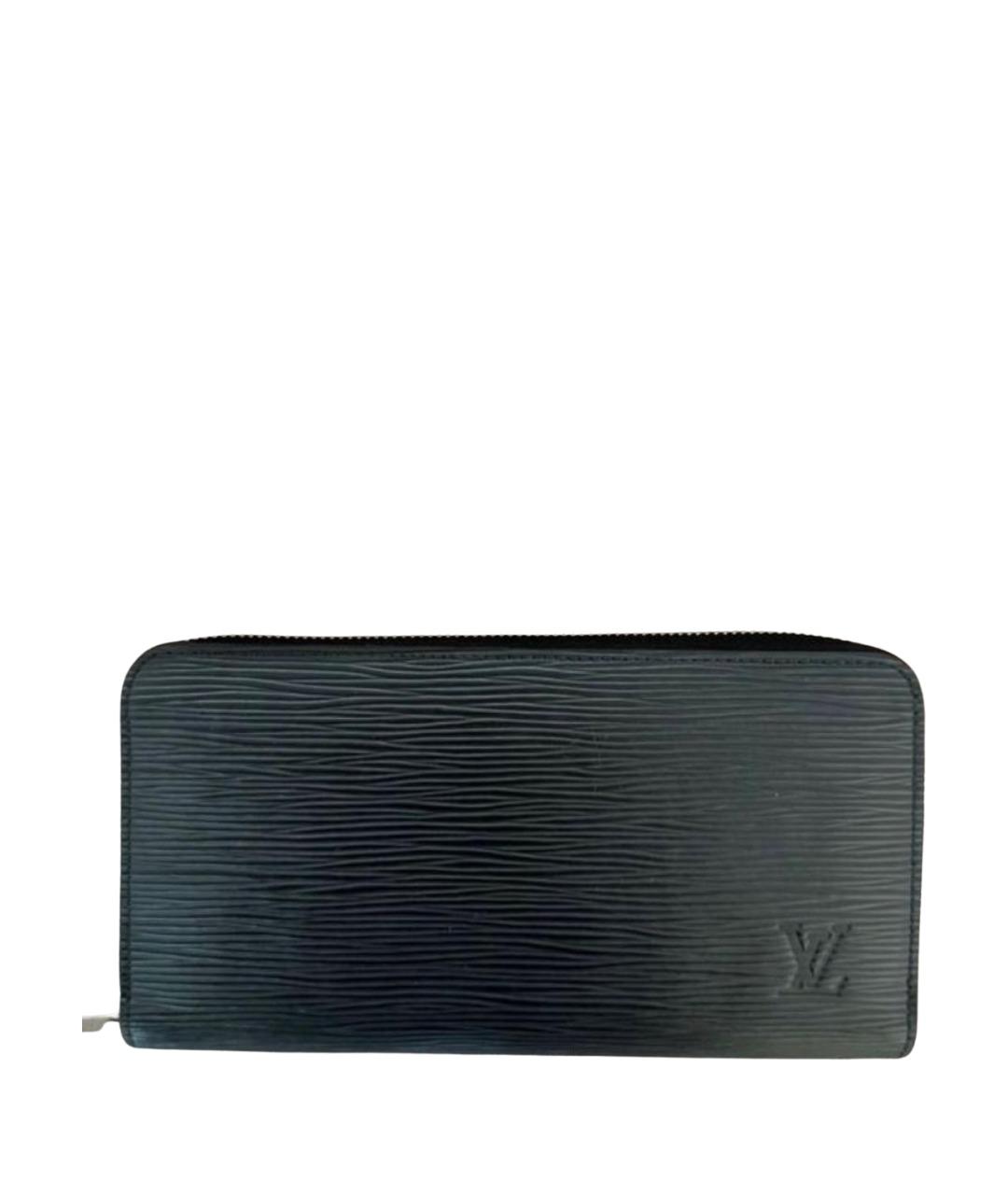 LOUIS VUITTON Черный кожаный кошелек, фото 1