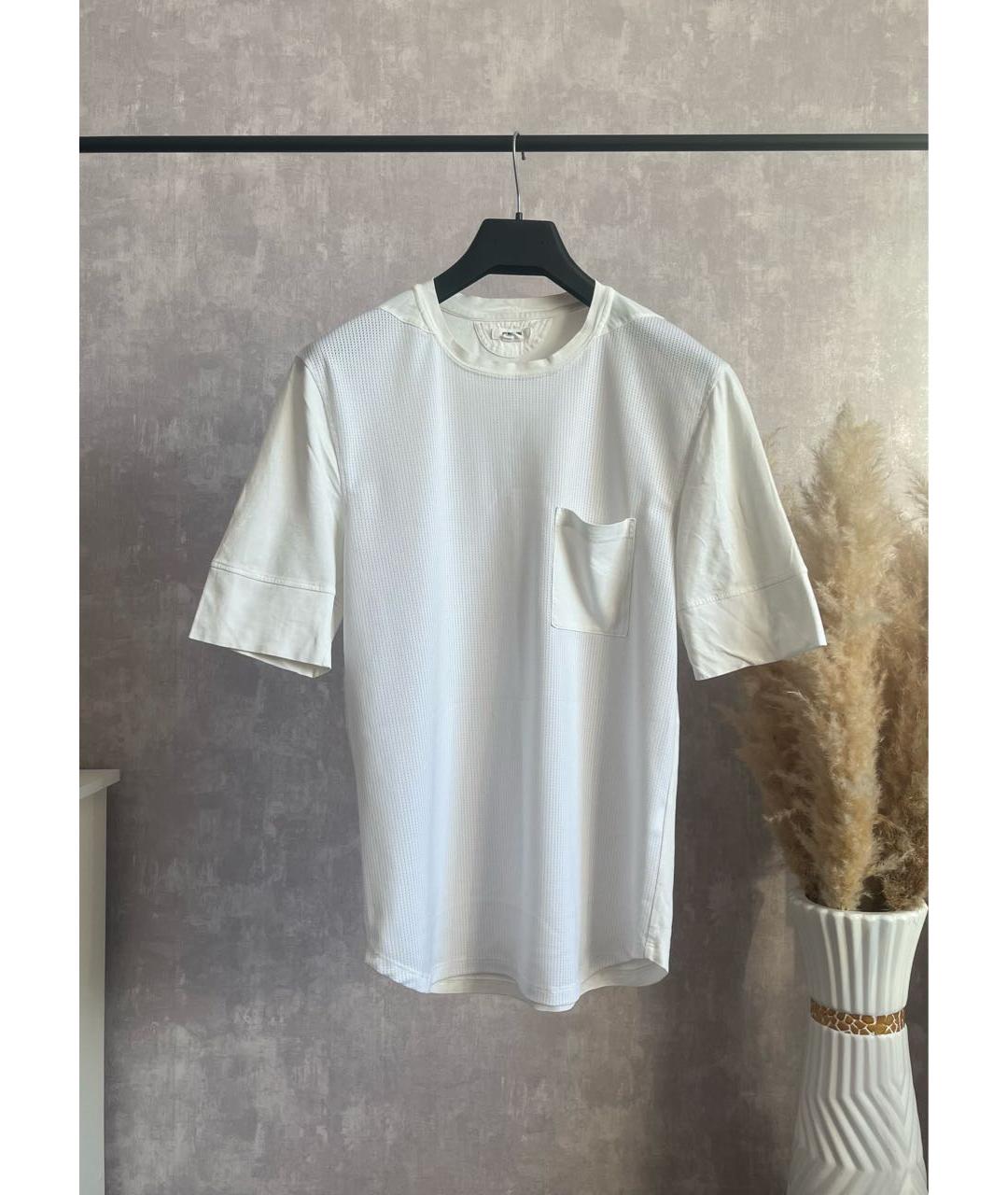 HELMUT LANG Белая хлопковая футболка, фото 4