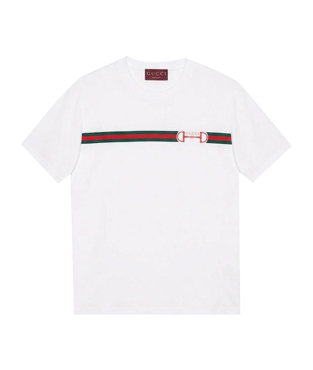 GUCCI Белая хлопковая футболка, фото 1