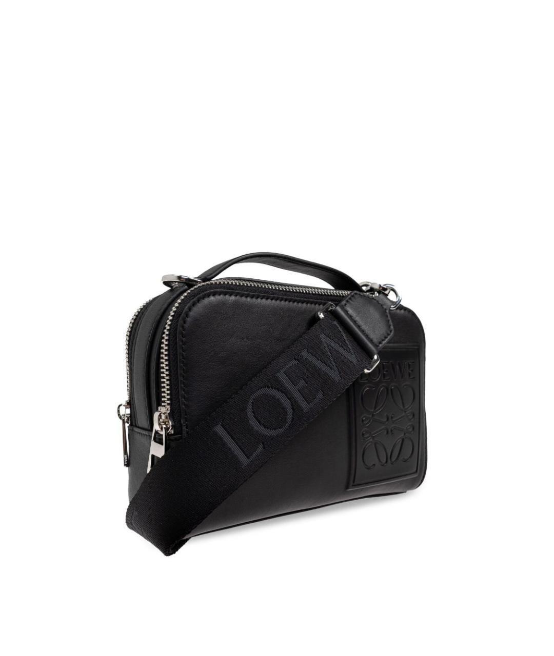 LOEWE Черная кожаная сумка на плечо, фото 4