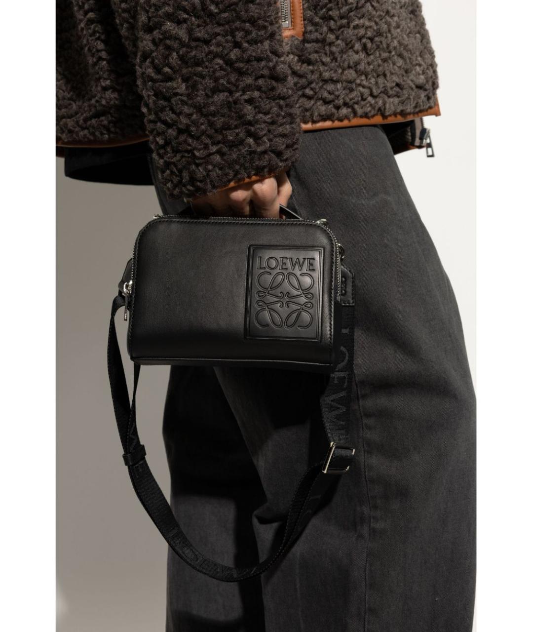 LOEWE Черная кожаная сумка на плечо, фото 3