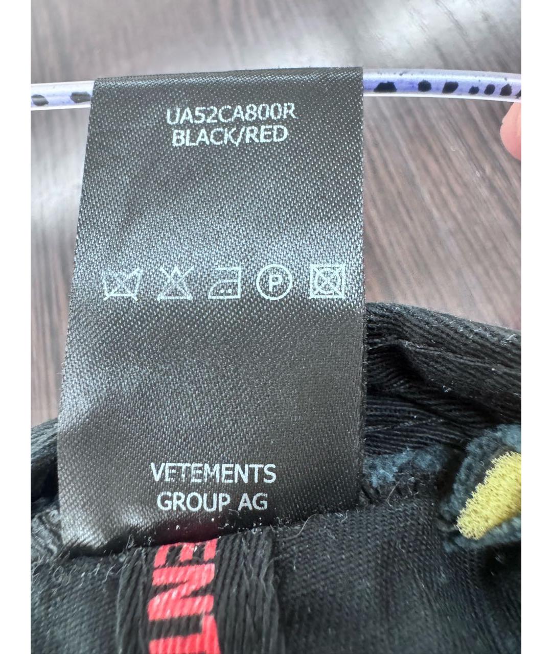 VETEMENTS Черная хлопковая кепка/бейсболка, фото 7