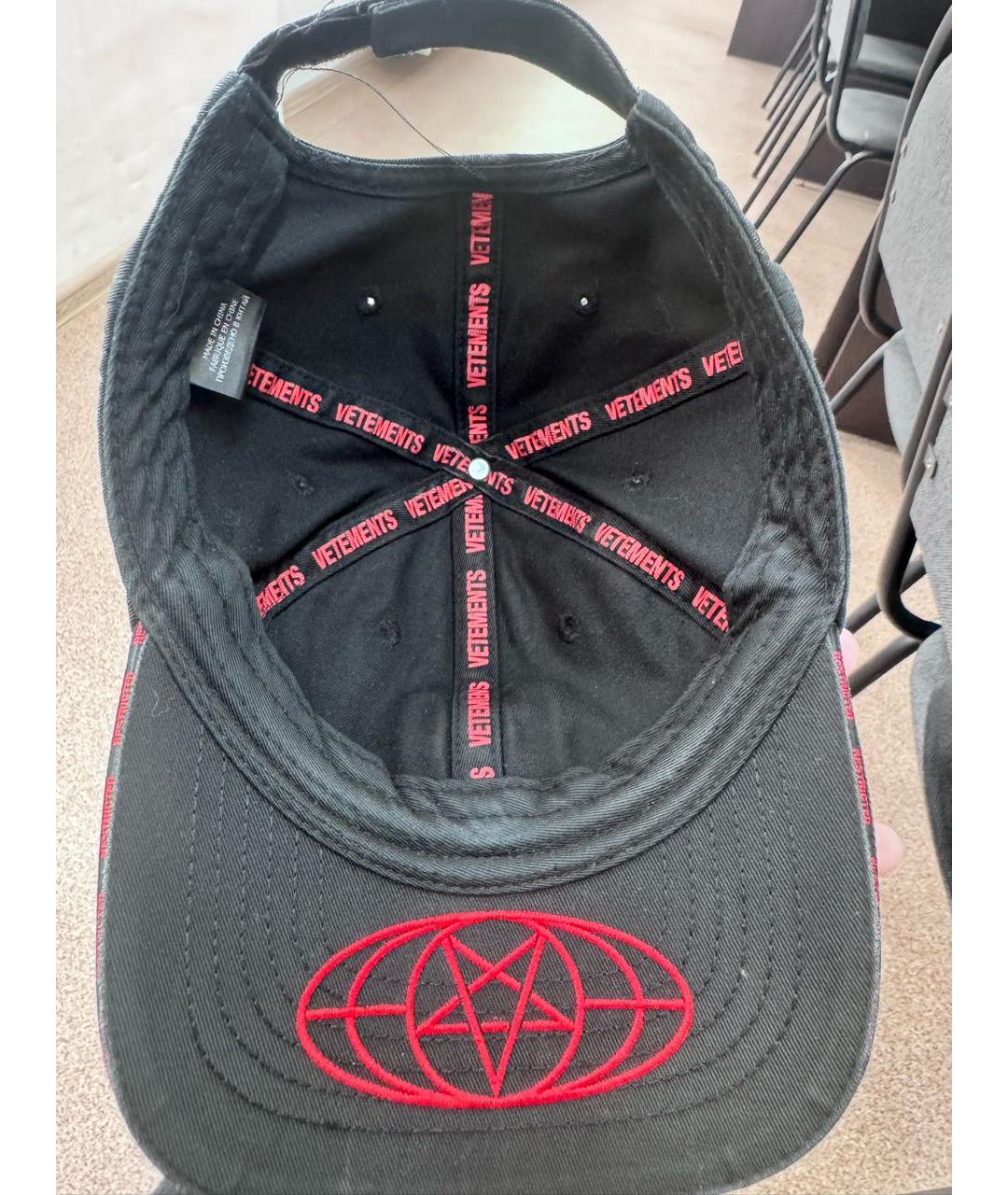 VETEMENTS Черная хлопковая кепка/бейсболка, фото 6