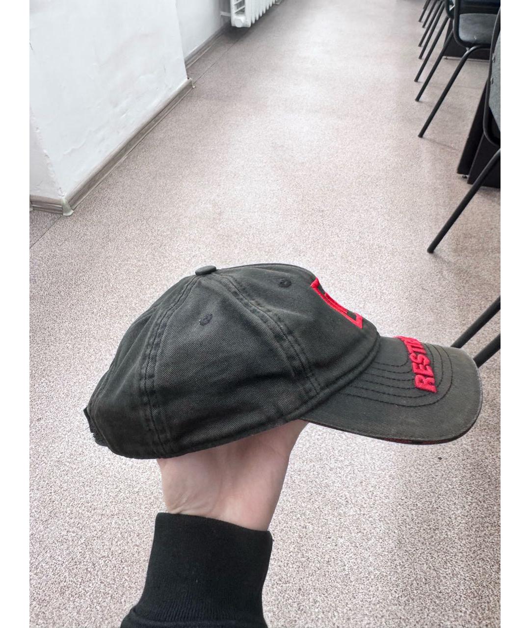 VETEMENTS Черная хлопковая кепка/бейсболка, фото 2