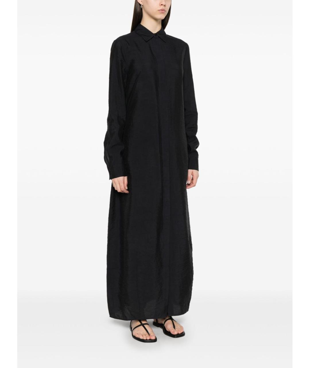 TOTEME Темно-синее шелковое повседневное платье, фото 5