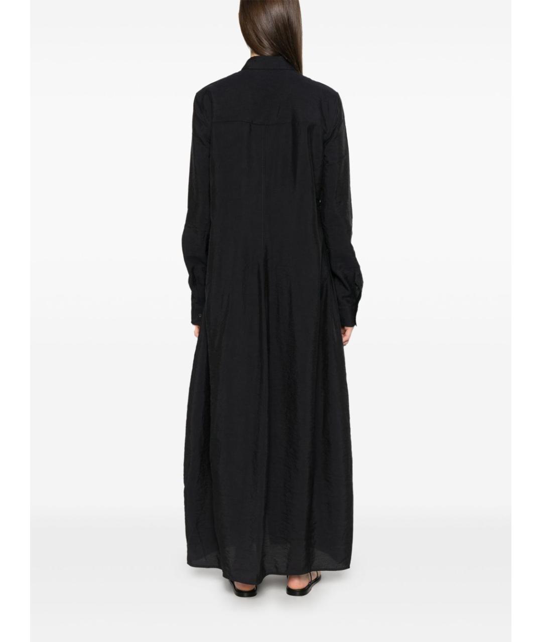 TOTEME Темно-синее шелковое повседневное платье, фото 2