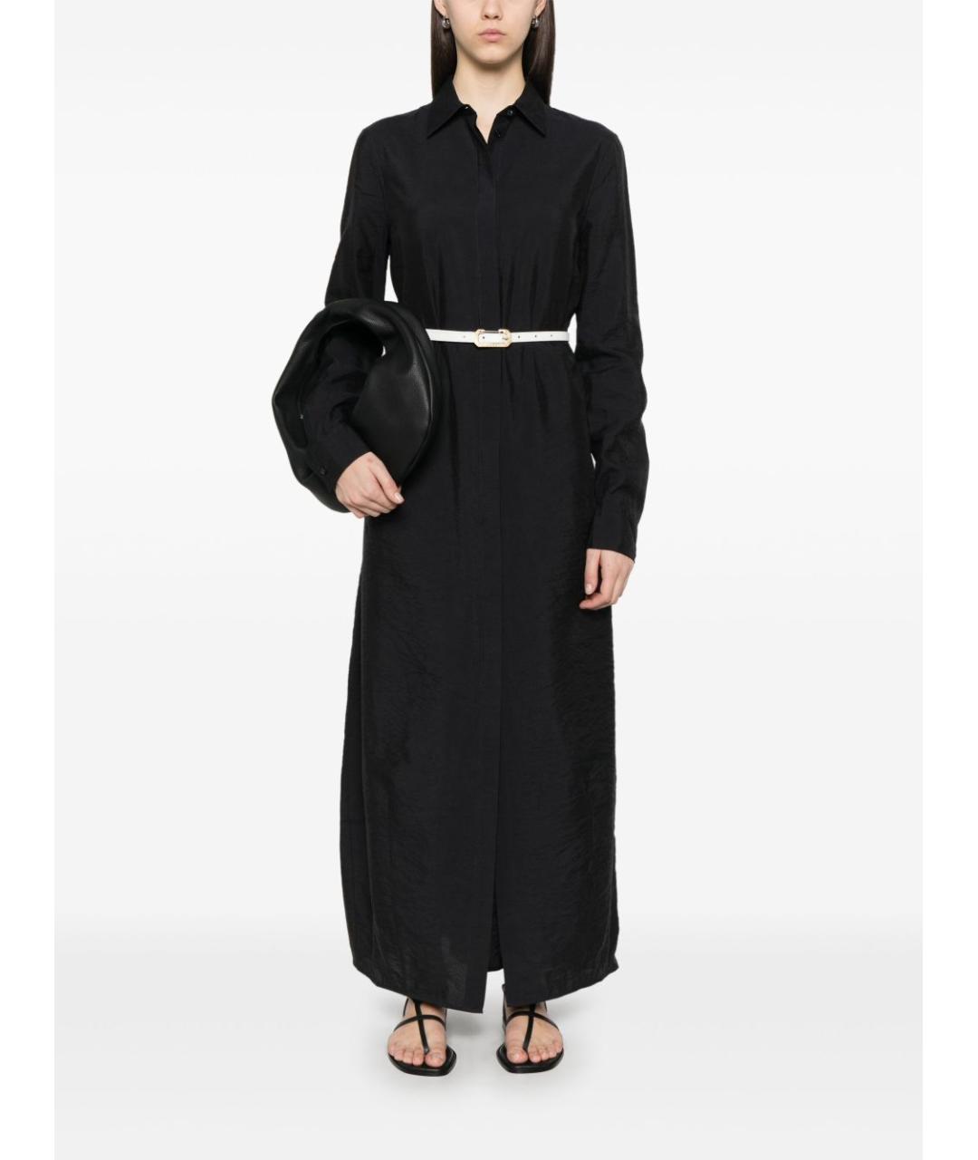 TOTEME Темно-синее шелковое повседневное платье, фото 4