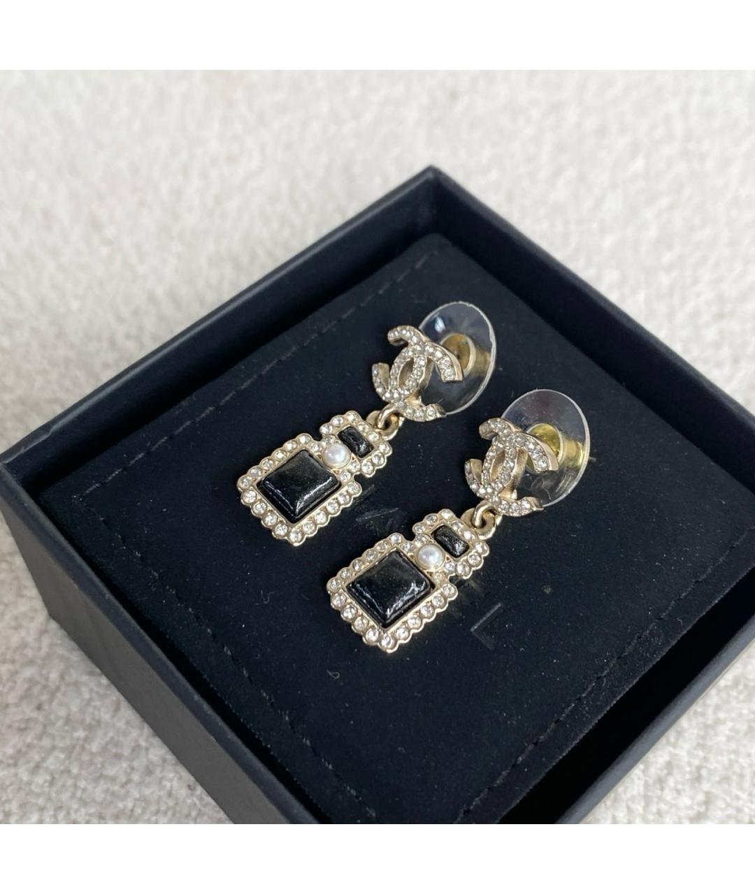 CHANEL Золотые металлические серьги, фото 4