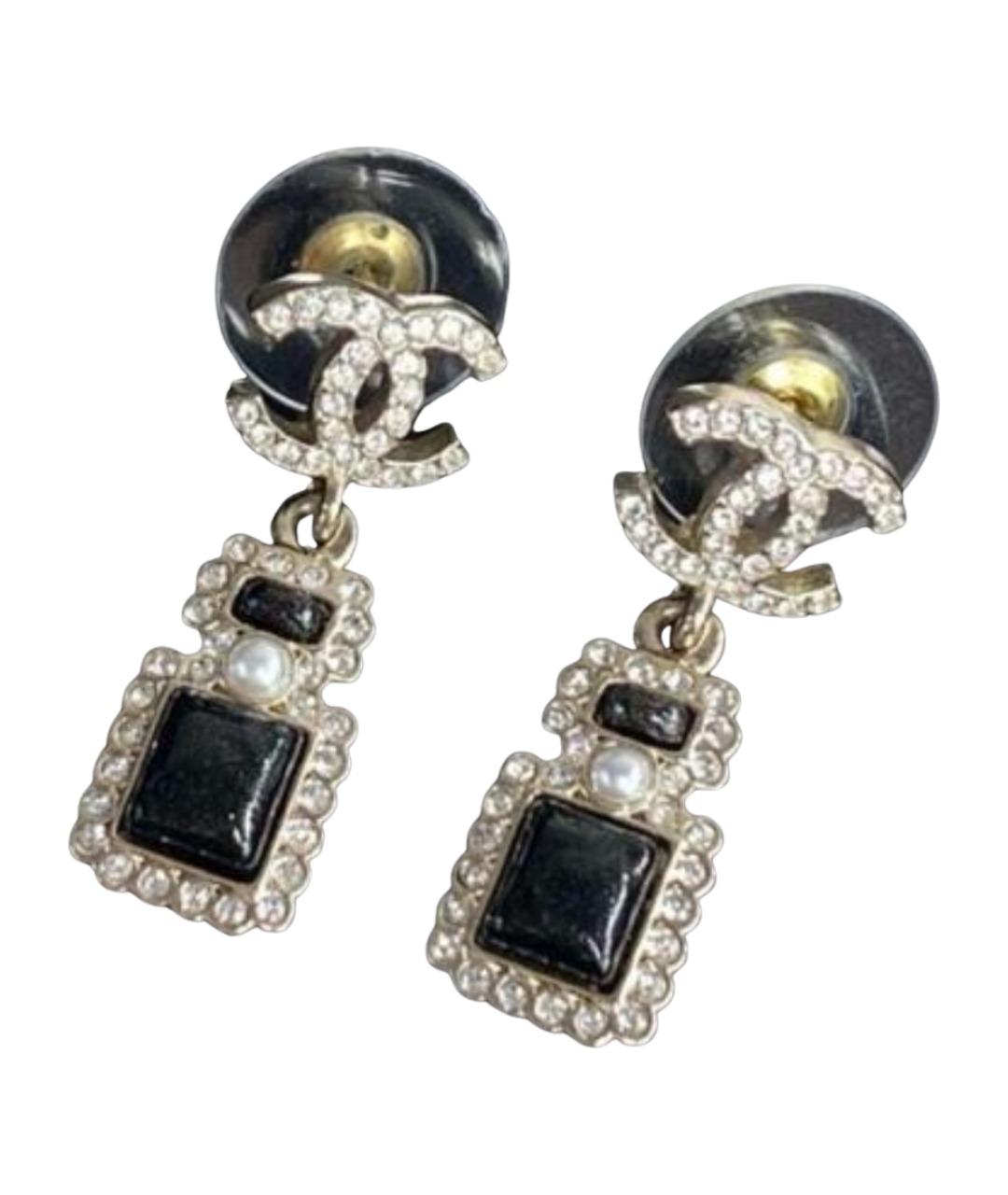 CHANEL Золотые металлические серьги, фото 1