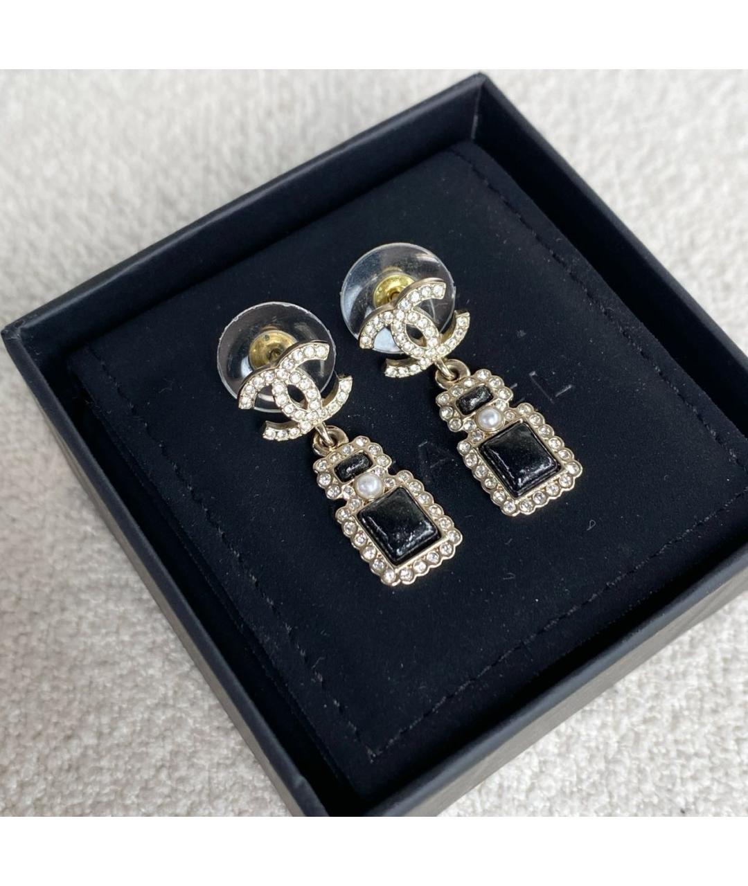 CHANEL Золотые металлические серьги, фото 6