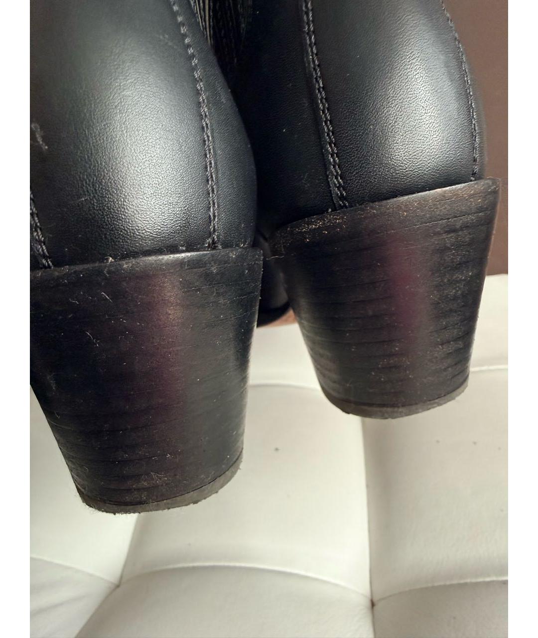 CHRISTIAN DIOR Черные кожаные ботильоны, фото 7