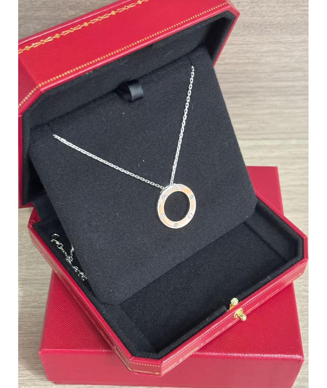 CARTIER Серебряное колье из белого золота, фото 4