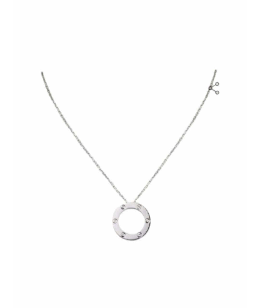 CARTIER Серебряное колье из белого золота, фото 1