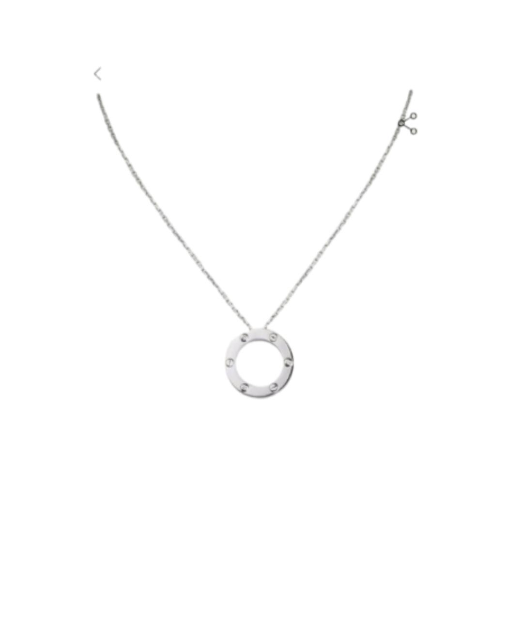 CARTIER Серебряное колье из белого золота, фото 6