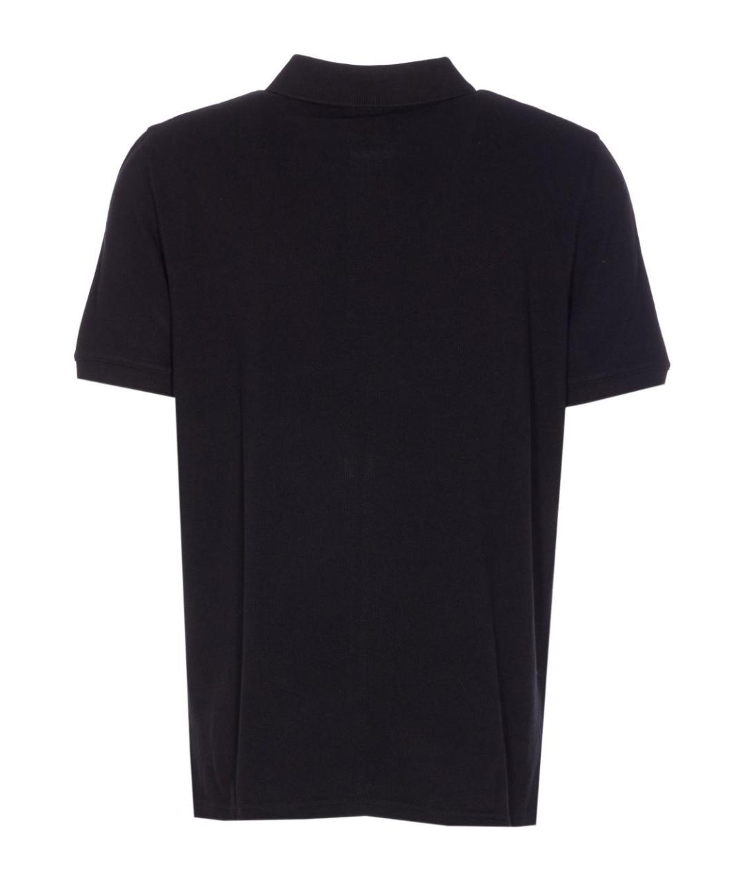 MAISON KITSUNE Черное хлопковое поло с коротким рукавом, фото 2