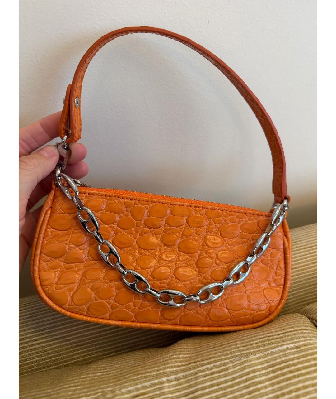BY FAR Оранжевая сумка с короткими ручками, фото 8