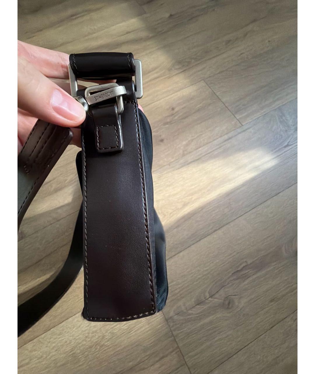 JACQUEMUS Коричневая кожаная сумка через плечо, фото 5