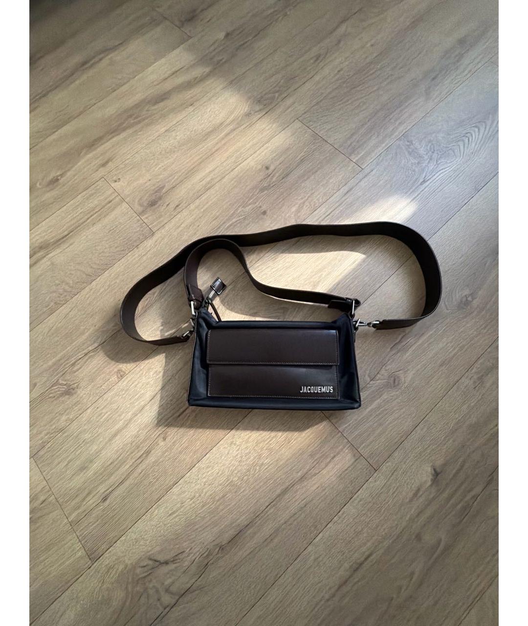 JACQUEMUS Коричневая кожаная сумка через плечо, фото 7