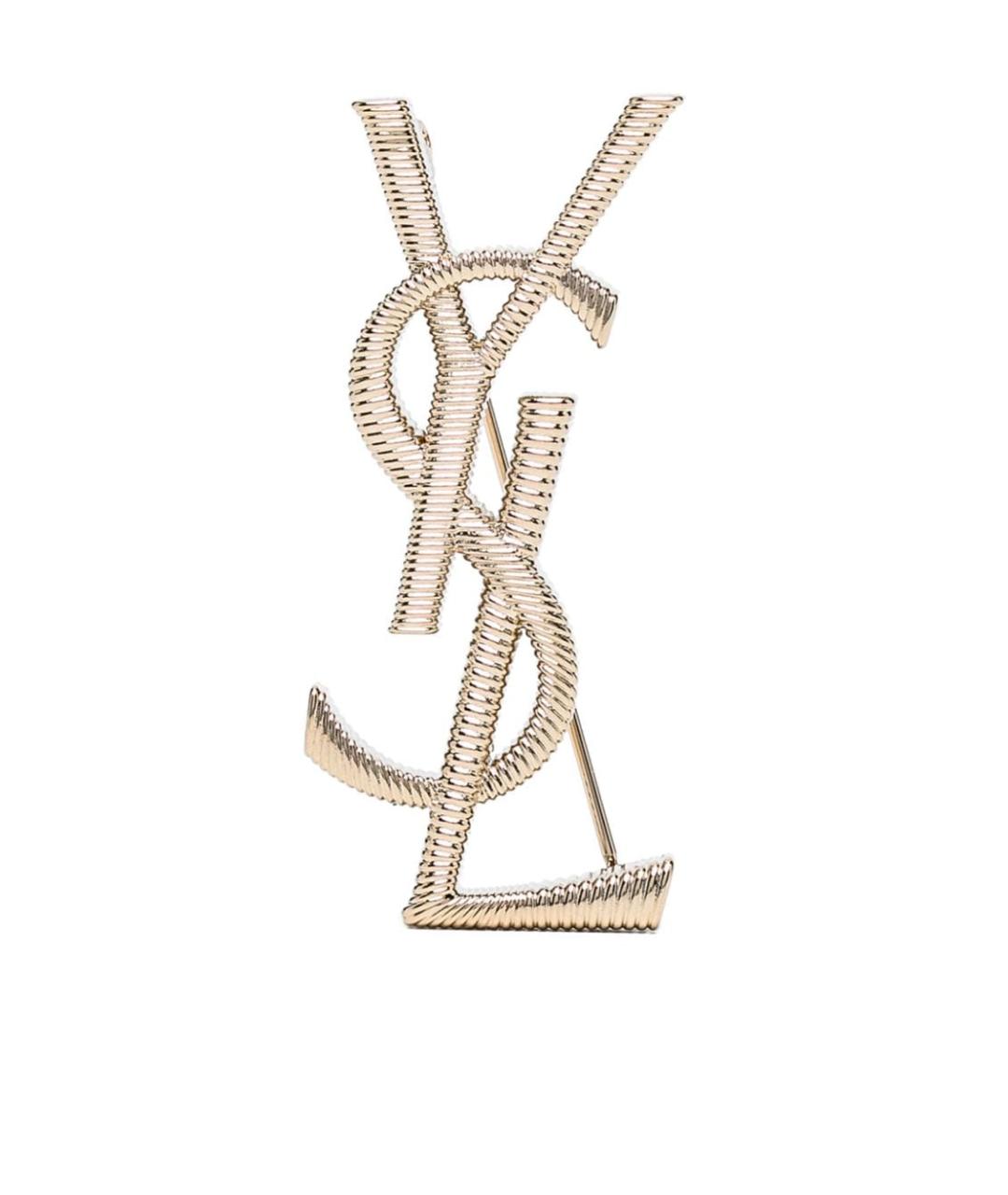 SAINT LAURENT Золотая металлическая булавка / брошь, фото 1